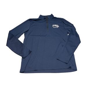 Sport-Tek Shirt Men's Large Navy Blue 100% Polyester Long Sleeve 1/4 Zip Outdoor